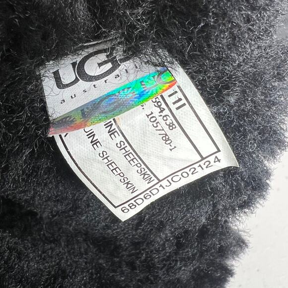 UGG Australia Black Genuine Sheepskin Classic Short Boot Size 9 - Picture 5 of 9